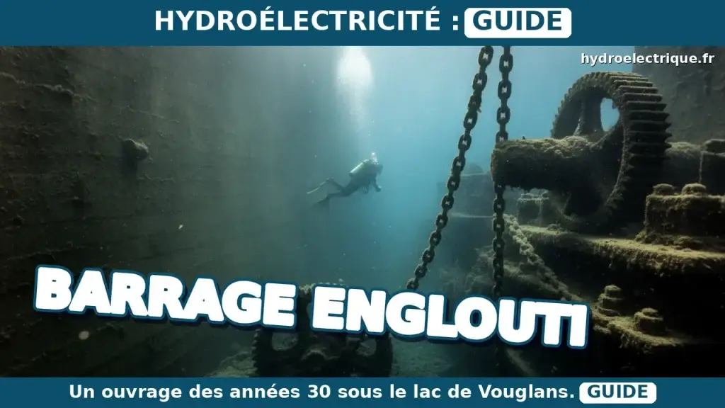 Quel ancien barrage est visible sous le lac de Vouglans ?