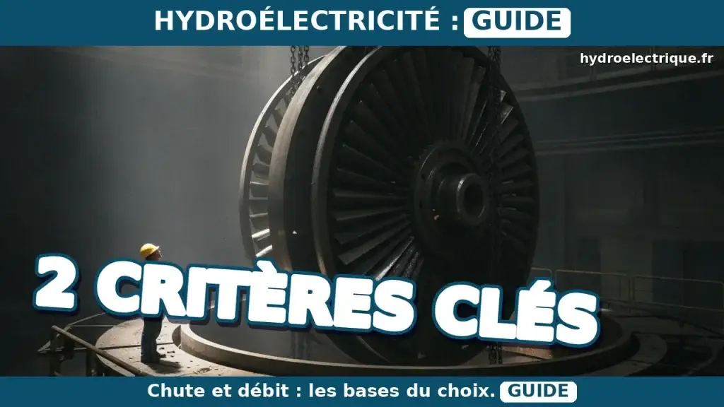 Quels sont les critères de choix d'une turbine selon chute et débit ?