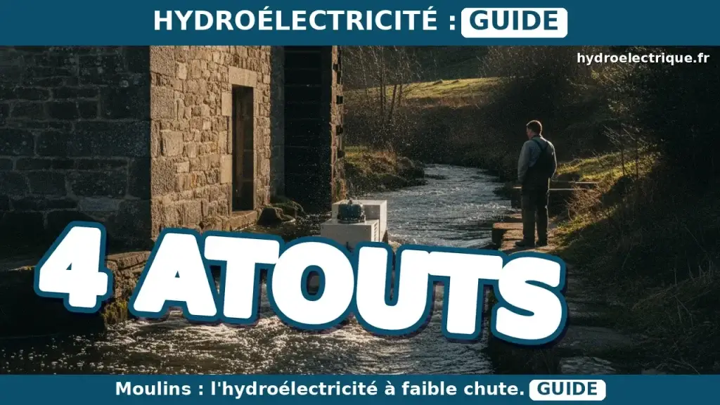 Quels sont les avantages des turbines à faible chute pour les moulins ?